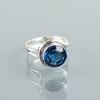 London Blue Topaz Gemstone 925 Sterling Silver Jewelry Handmade Statement Ring RR-11-9