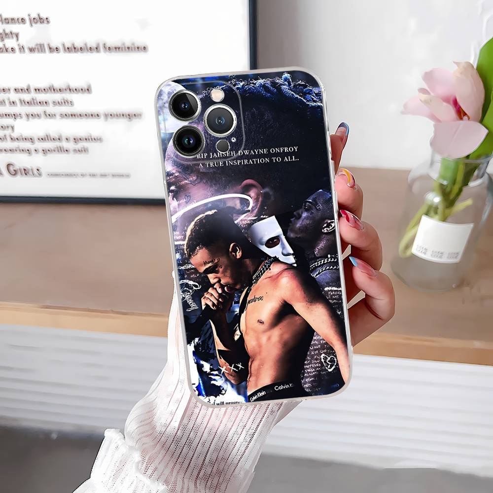 Rapper X-XXXTentacionS Transparent Phone Case For IPhone 16 15 14 13 12 11 Pro Max Plus Soft Cover