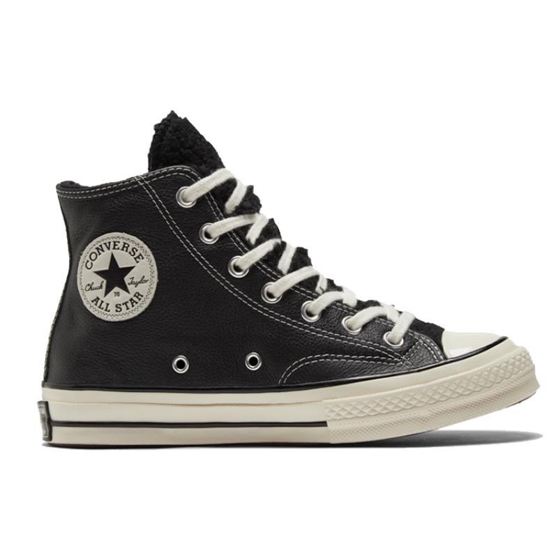 Converse 1970s Faux Shearling Spliced High Top Sneakers Unisex Black and White