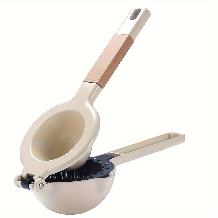 Double Layer Lemon Squeezer Manual Juicer Wooden Hand Press Large Fruit Juice Extractor for Home Use