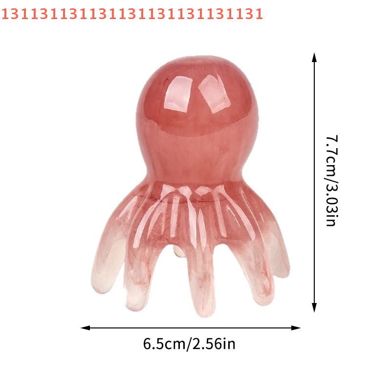 Żywiczna Ośmiornica Grzebień do Masażu Głowy Zeskrobywanie Punktów Meridianowych Szczotka do Masażu Skóry Głowy Akupunktura Gua Sha Grzebień do Masażu Ulga w Zmęczeniu Masaż