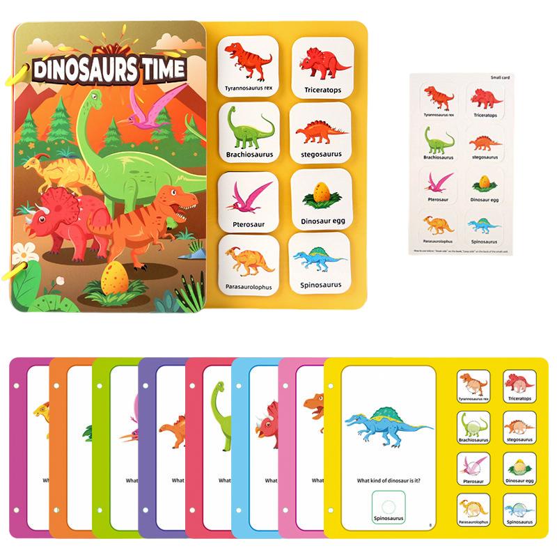 Montessori Repeatedly Sticker Busy Card Book Baby Paste Readings Matching Puzzle