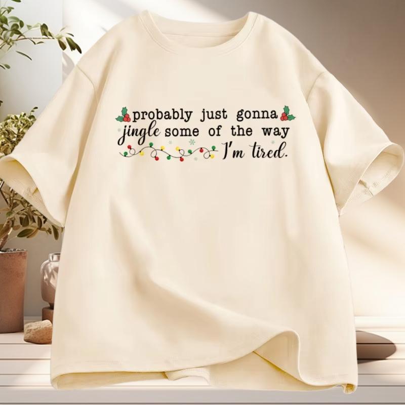 Probably Just Gonna Jingle Some Christmas Tshirt Funny Holiday Jesus T Shirt Coton Men Women Casual Short Sleeve Tees Clothes