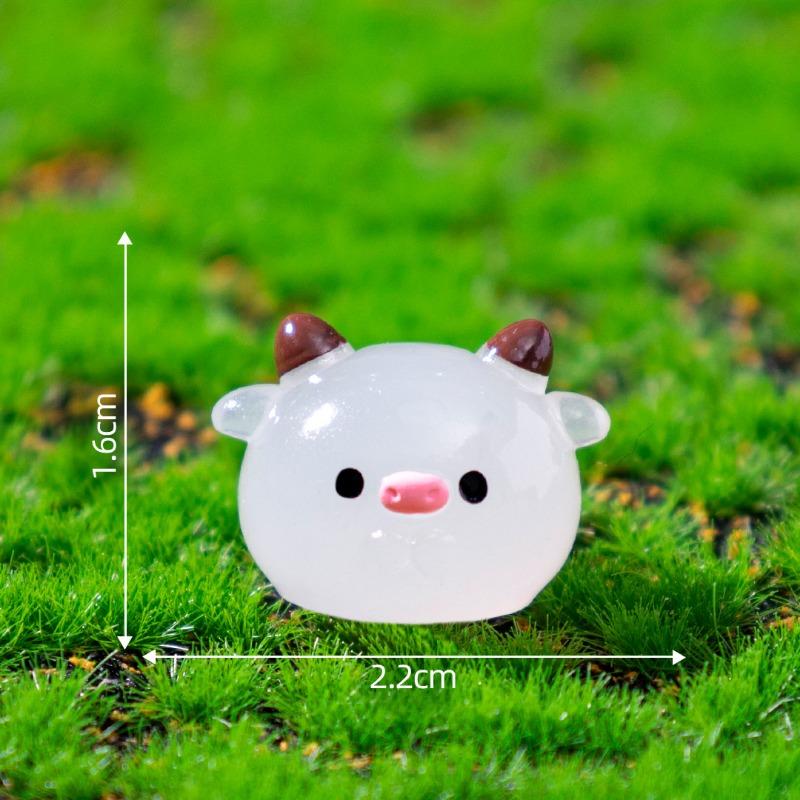 Micro-landscape Luminous Cute Little Animals Tuantuan Mengli Garden Landscaping Decoration Accessories Mini Ornaments
