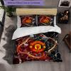 Juego de Cama de 3 Piezas con Patrón del Manchester United Suave Microfibra Funda Nórdica con Fundas de Almohada para Dormitorio