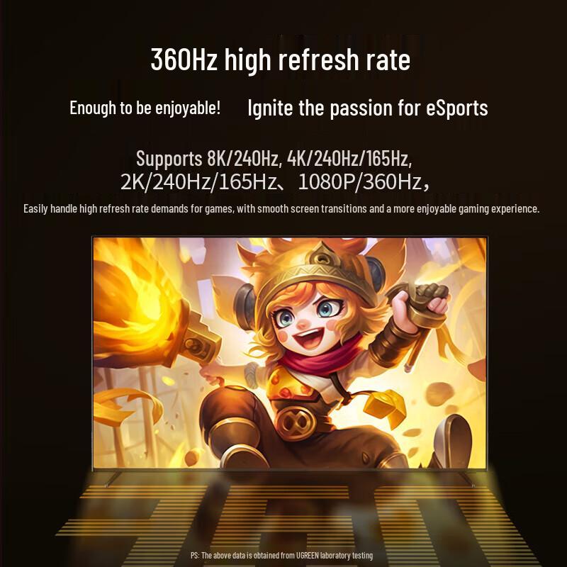 UGREEN DisplayPort 2.1 Kabel (8K/16K, 80 Gbit/s)