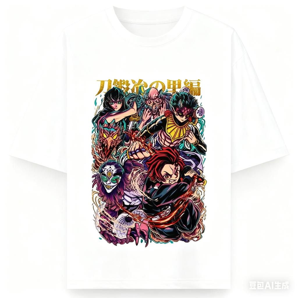 Demon Slayer Anime Printing Oversized Cotton Tshirt Men and Women Comfortable Harajuku Trend Y2K  Summer Absorb Sweat Tshirt