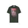 Sprayed Caravaggio Short-Sleeve Over Tee Green/White Men Tops OMAA038S21JER0055901