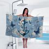 1 Stück Anker-Print Handtuch Sport Schnelltrocknend Super Saugfähig Camping Handtuch Super Weich Leichtgewicht Fitnessstudio Schwimmen Yoga Strand Handtuch