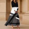 Dresses For Womens Vintage Tunic Waisted Midi Dress Summer Casual 3/4 Sleeve Dress