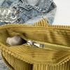 Solid Color Leisure Shoulder Bag Large Capacity Women Tote Bag Casual Corduroy Handbag  Winter
