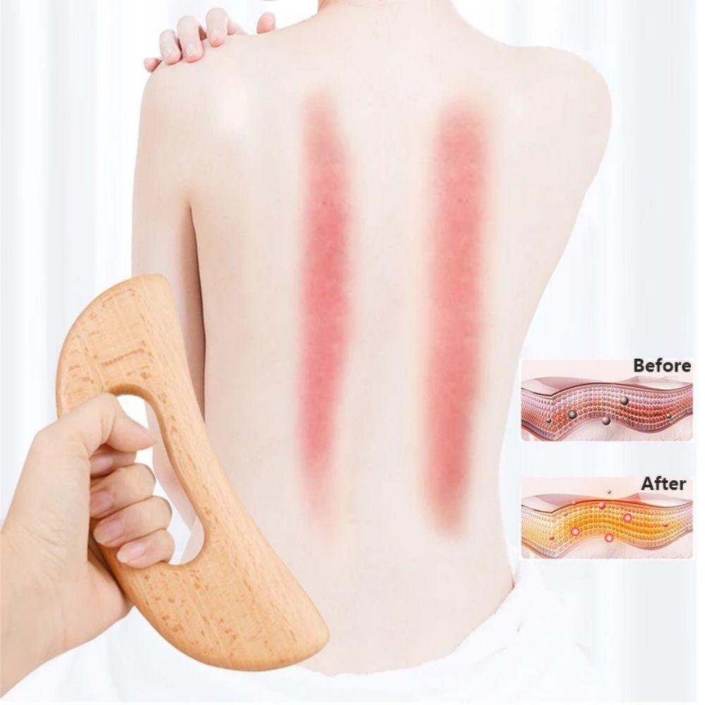 Dřevěná Gua Sha škrabka Masážní pomůcka Hubnutí Guasha masážní deska Gua Sha škrabka Tělová masážní terapeutická pomůcka