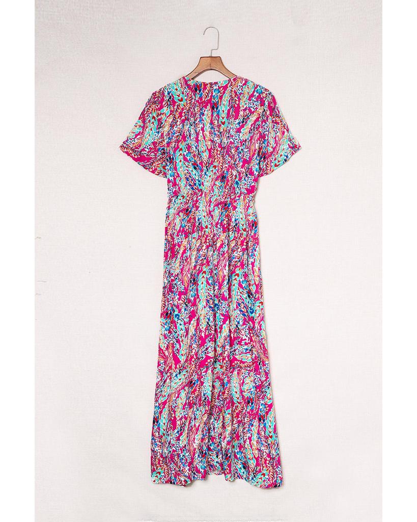 Azura Exchange Rochie maxi cu decolteu în V cu flori