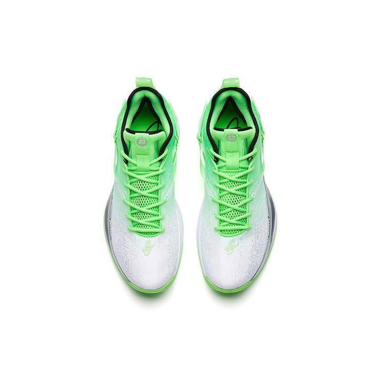 New ANTA GH3 Basketball Shoes Men Low Top ANTA White/Fluorescent Iridescent Green/Black 112231103-6