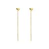 2021 Fashion Silver Color Heart Earrings for Women Long Tassel Dangle Earrings Dainty Party Jewelry Wholesale