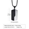 Necklace For Men Stainless Steel Zircon Inlay Geometric Pendant Black Necklace Metal No Fade Anti Rust Fashion Design Jewelry