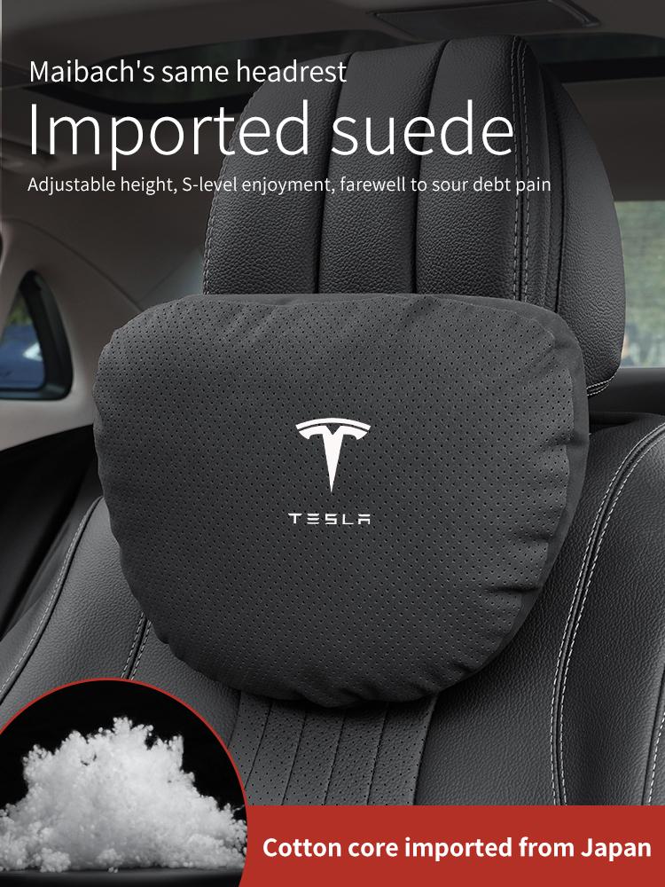 Car Headrest Neck Support Seat Lumbar Cushion Neck Pillow For Tesla Model Y Model S Model X Model 3 Auto Interior Accessories