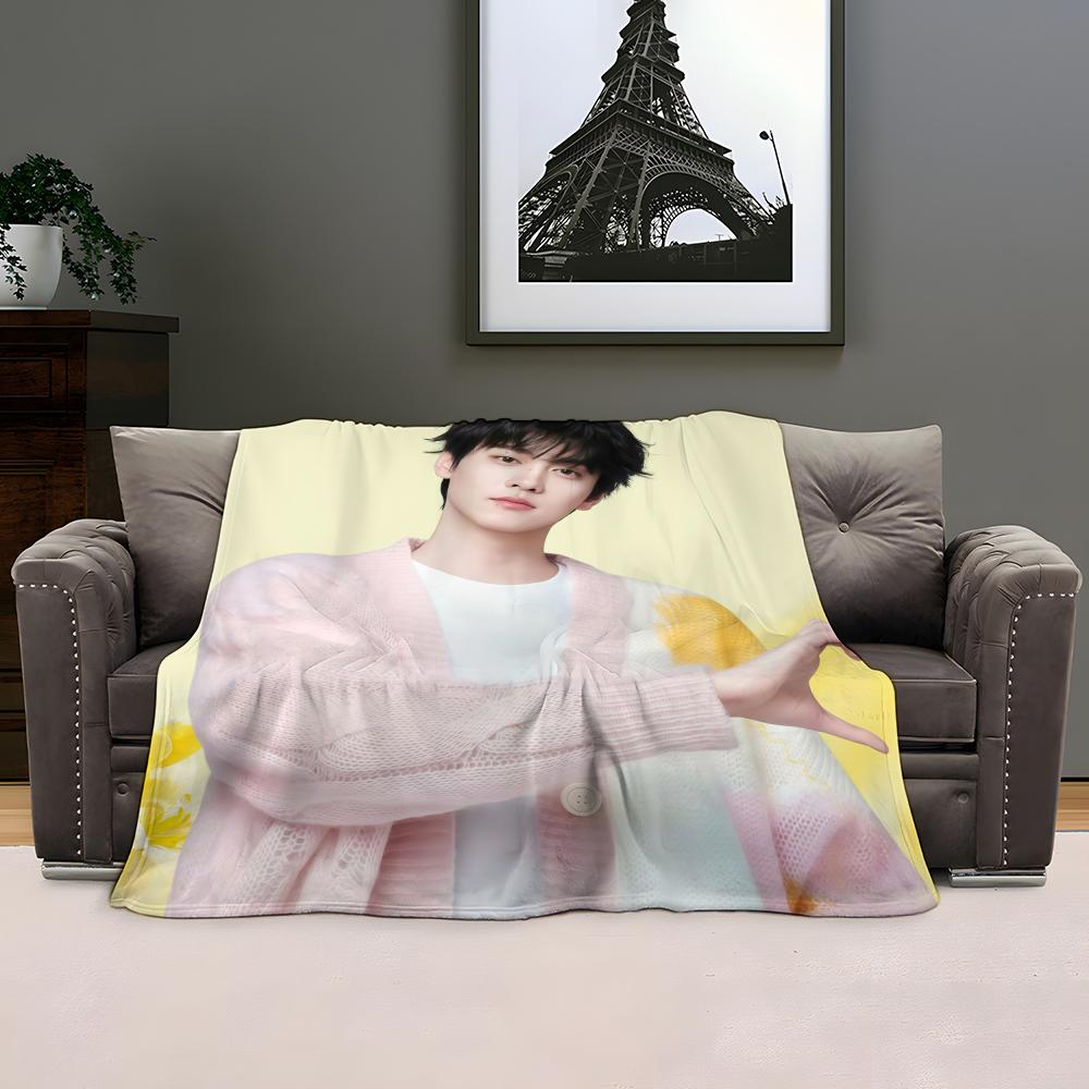Tian Xu-Ning Chinese Stars Throw Kid-Friendly Flannel Throw Blanket Soft Warm Anti-Static Washable All Season