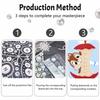 Disney 5D DIY Pearl Painting Kit, Chipmunk Apple Home Bedroom Wall Decor Crafts Handmade Gift for Christmas