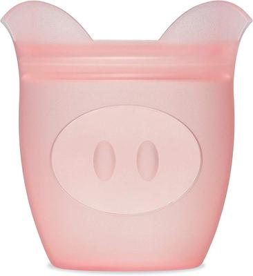 Zip Top Silicone Silicone Bag Storage Container Japanese Baby Snack Pig 118ml Microwave Cooking Dishwasher Safe Pink ZipTop [Genuine Product]