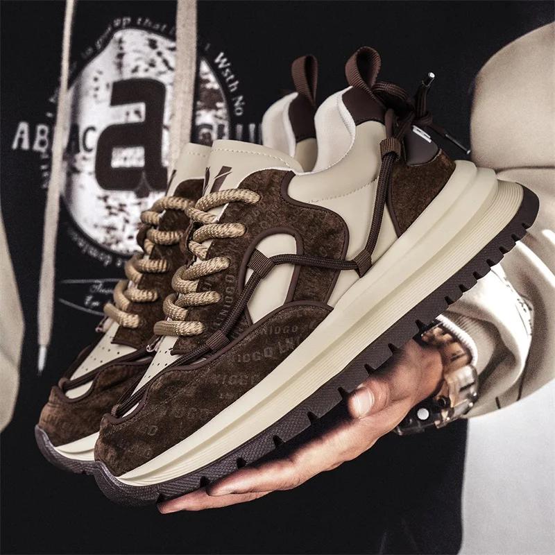 Модные мокасины Мужские кроссовки Мужские кроссовки Спорт и отдых Нескользящие Круглый — фото 3