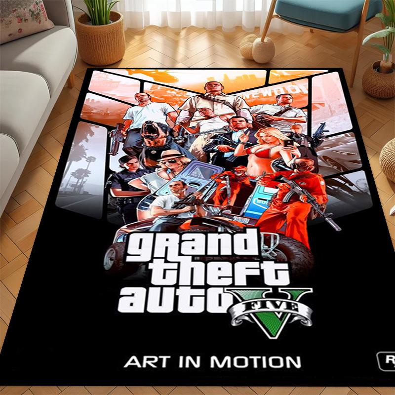 Grand Theft Auto Online: Covor de Aventură cu Octan Ridicat Potrivit pentru toate anotimpurile Decor Acasă Modă Cadouri de Crăciun Artă