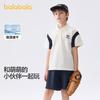 Balabala Boys' Summer College Style Short Sleeve Two-Piece Set