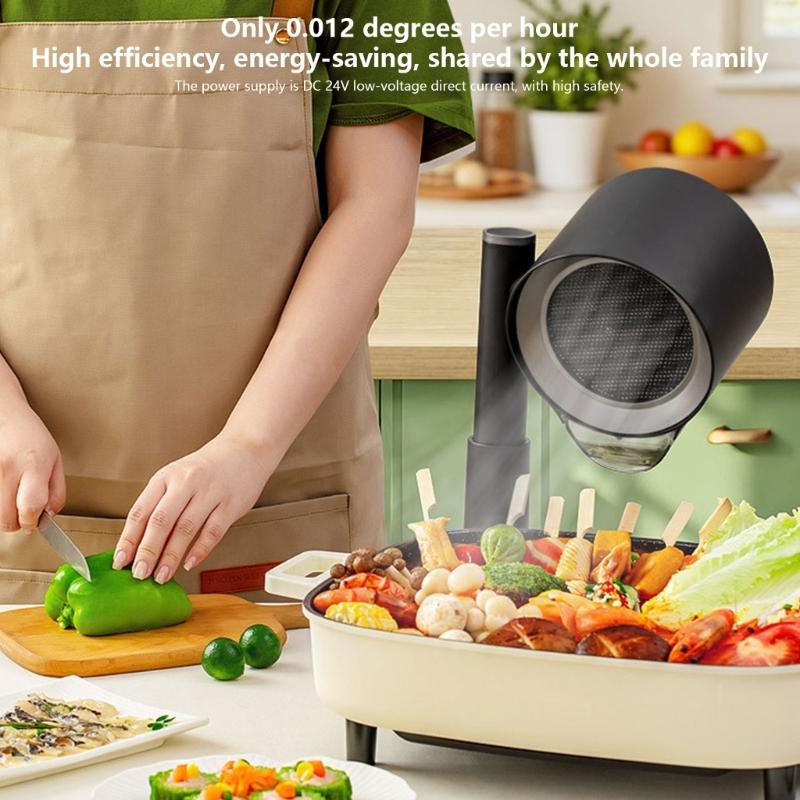 Modern Small Range Hood 220V Portable Small Extractor Hood with 3 Speed Low Noise Exhaust Fan For Small Spaces