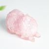 Resin Filled Water Crystal Dog Ornament With Semiprecious Stones For Office Decor And Collectors