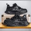 Summer breathable sports shoes 2024 new men's casual mesh hollow running shoes thick sole heightening versatile trendy shoes