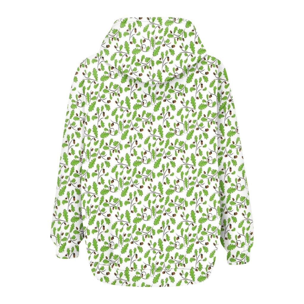 Damenmode Lässig Blumendruck Sportbekleidung Herbst und Winter Langarm Pocket Cardigan Jacke Reißverschluss Hoodie Jacke Jacke