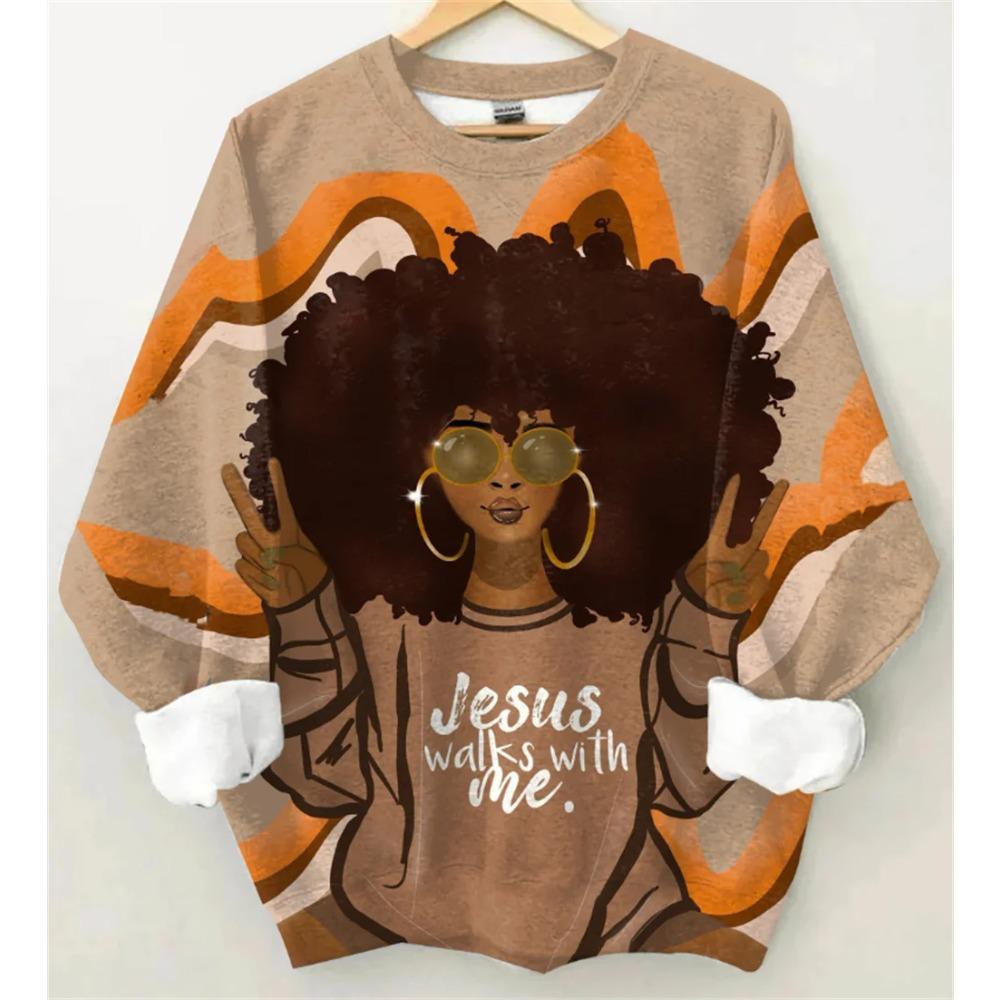 

Осень и Зима 3D Стильные Толстовки с Принтами Фигур Модные Повседневные Спортивные Женские Толстовки с Длинным Рукавом 6XL