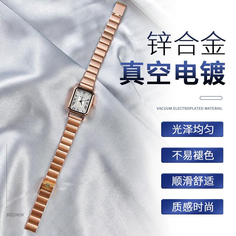 Women'S Square Watch Niche Design Simple Temperament Student Bamboo Belt Light Luxury Women'S Watch