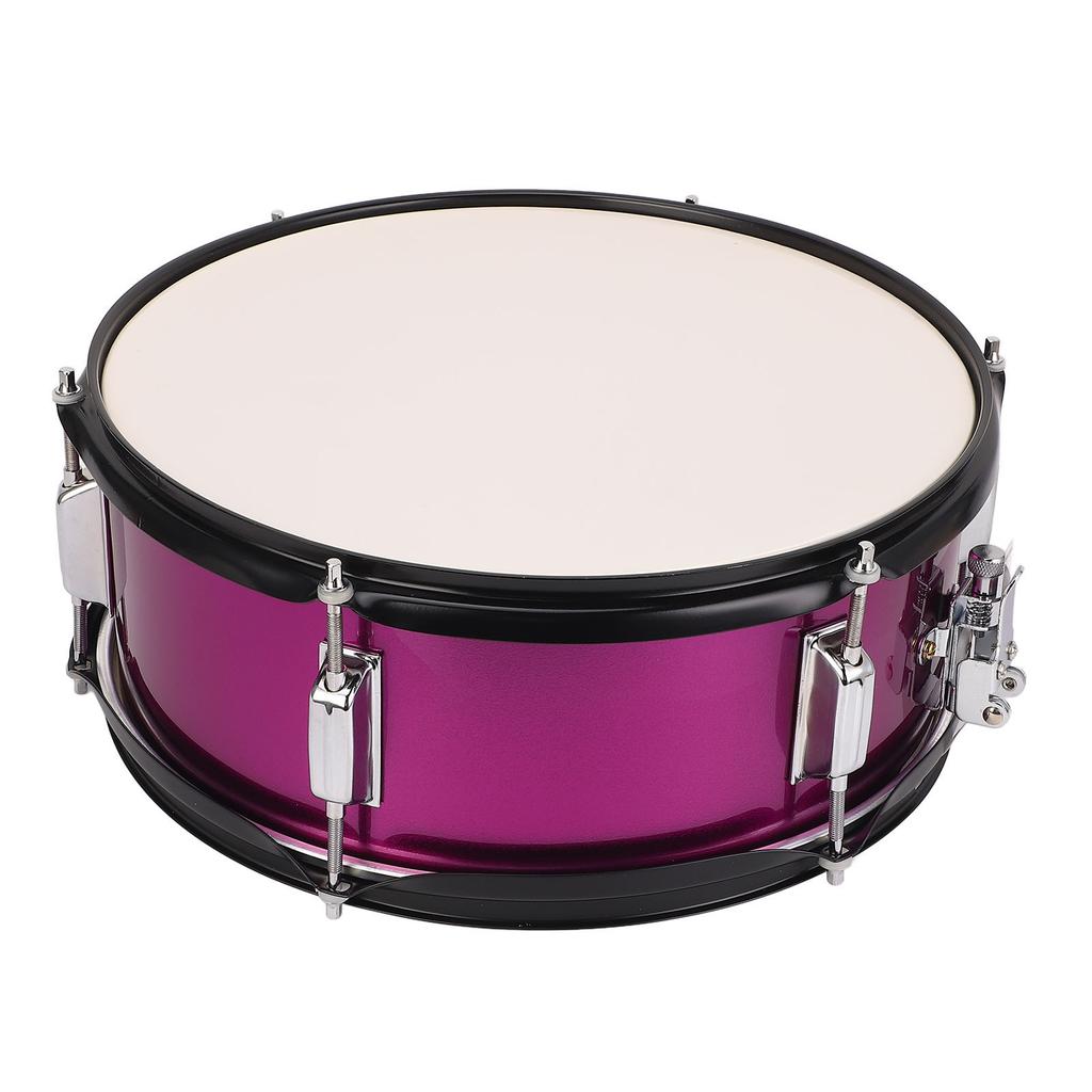 14x5.5 Inch Snare Drum Stainless Steel Snare Percussion Instrument with Drumsticks Tuner Shoulder Strap Rose Red