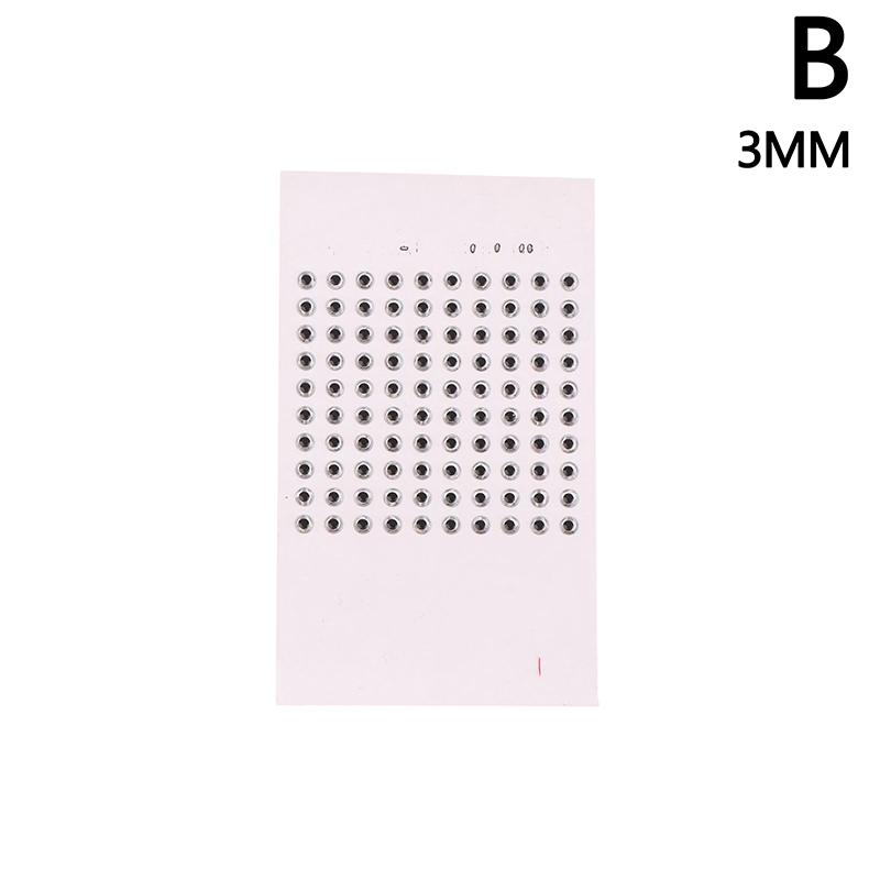 

100 шт., голографические глаза для рыболовных приманок, наклейка на рыболовную приманку 3D 3/4/5/6 мм, искусственные глаза для рыб, наклейка на рыбьи глаза 3MM
