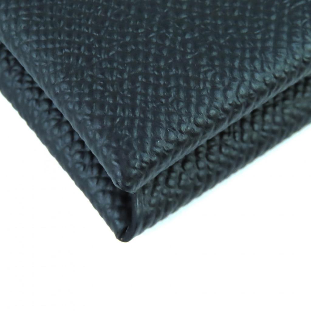 Estojo para Cartões HERMES Calvi Impecável Porta-Moedas de Negócios Couro Epsom Preto Usado