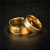 1Pcs Fashion Crown Queen Pattern Titanium Steel Ring