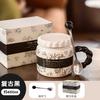 Vintage Ceramic Mugs Niche Design Coffee Mugs Home Couples Cup for Women Birthday Gift