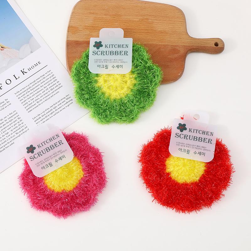 

Корейская салфетка из лепестков подсолнуха с антипригарным покрытием - Креативная цветочная губка для мытья кастрюль и сковородок 14x14 cm