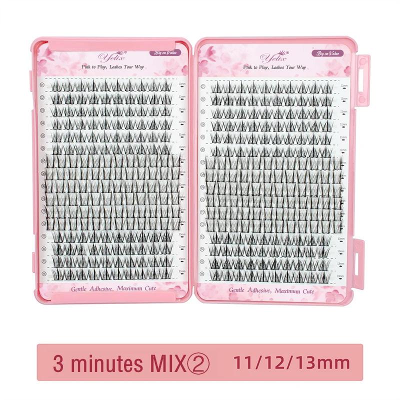 Customized European and American false eyelashes, thick curled 32 rows of diagonal lines, extended large-capacity set, grafted eyelash book