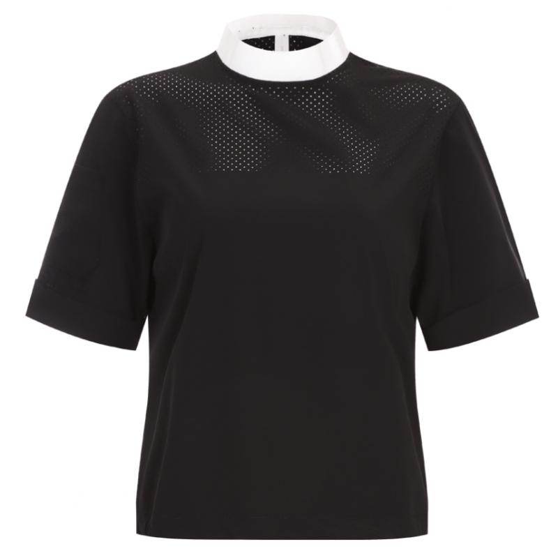 Shop   Women Round Neck Mesh Span Golf ShorT Sleeve T shirT Beige Lb Wsh 20695