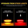 Smoked Lens Amber Red LED Side Marker Lamps For 03-09 Dodge Ram 2500 3500 HD EXV