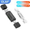 2 In 1 Card Reader Adapter USB 2.0 Type C To SD TF Memory Card Reader Converter For iPhone 15 16 Samsung Huawei Xiaomi PC Laptop