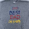 Vintage 80s Rayon Tri-Blend Best Dad On Earth Shirt Mens M/L Made USA 90s