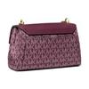 Michael Kors Lita Gold Letter Logo Lock Flap Chain Classic Monogram Leather Crossbody Bag Small Women crossbody bag Purple 35H0GXPC1V-BORDEAUX-MLT