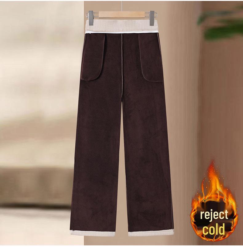 High Waist Versatile Casual Pants for Middle-Aged Women - Loose, Fashionable, Temperament-Enhancing Long Pants for Spring and Autumn