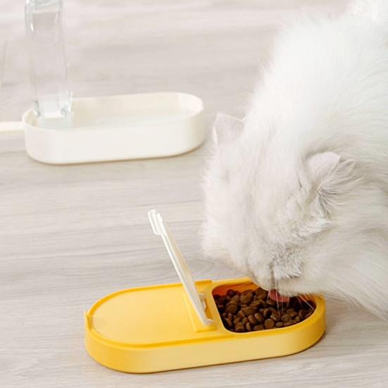 Portable Pet Water Bottle Leak-Proof Water Dispenser with Food Compartment 2-in-1 Travel