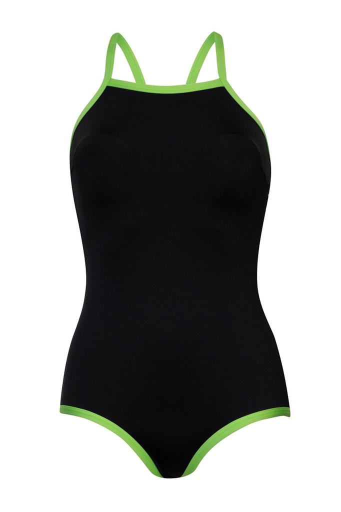 Jednoczęściowy kostium kąpielowy na cienkich ramiączkach Marc & Andre (65024)