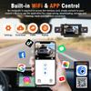 360° autokamera se 4 objektivy pro auta, WiFi aplikace, 1080P, 4-kanálový videozáznamník jízdy, kamera do kabiny a zadní kamera