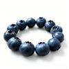 Süßes Realistisches Blaubeer Perlenarmband Handgemachtes Frucht Elastisches Armband Skurriler Kawaii Schmuck für Damen Mädchen Geburtstagsfeier Geschenk